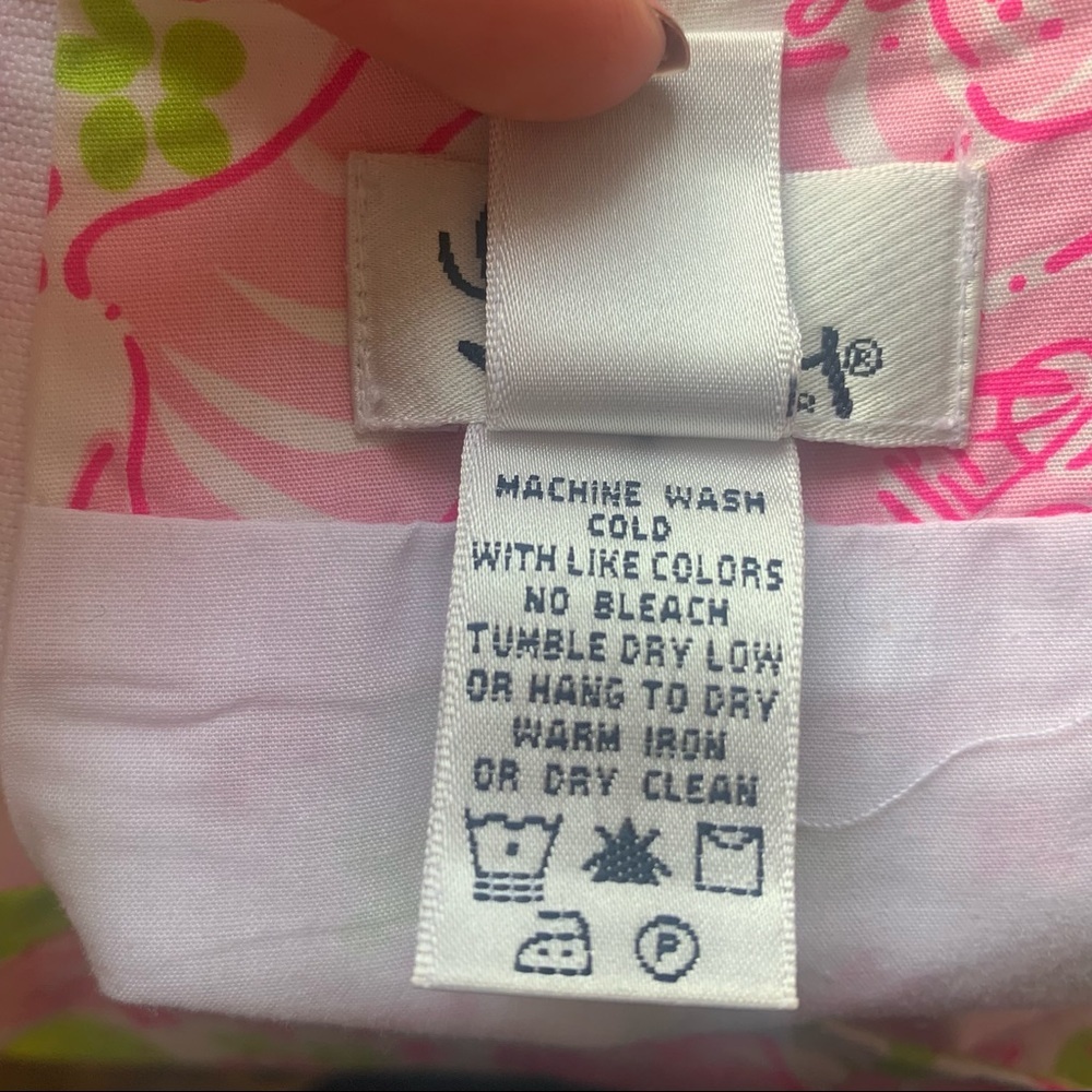 VTG 90 2000 y2K Pastel Lily Pulitzer Cat Martini Tiger Skirt Preppy Floral 6 Pok - Picture 8 of 8